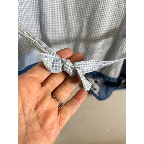 Retro Patchwork Floral Vest Blue 20W Boho Western Classic Chic Hippie Indie Folk - Picture 9 of 12